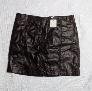 NWT Free People leather skirt!